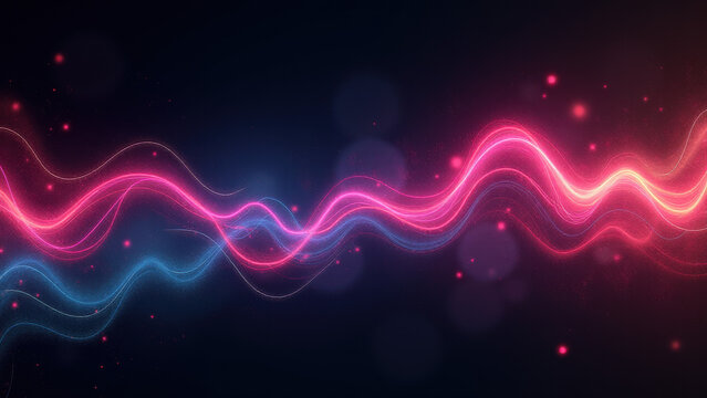 Futuristic Light Lines on an Abstract Background
