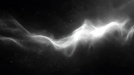 Obraz premium Glowing energy wave, abstract background, cosmic design, website banner