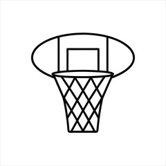  Simple Basketball Hoop Flat Icon for Creative Projects