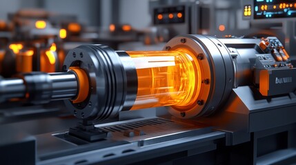 Fototapeta premium Future technology oriented industrial equipment