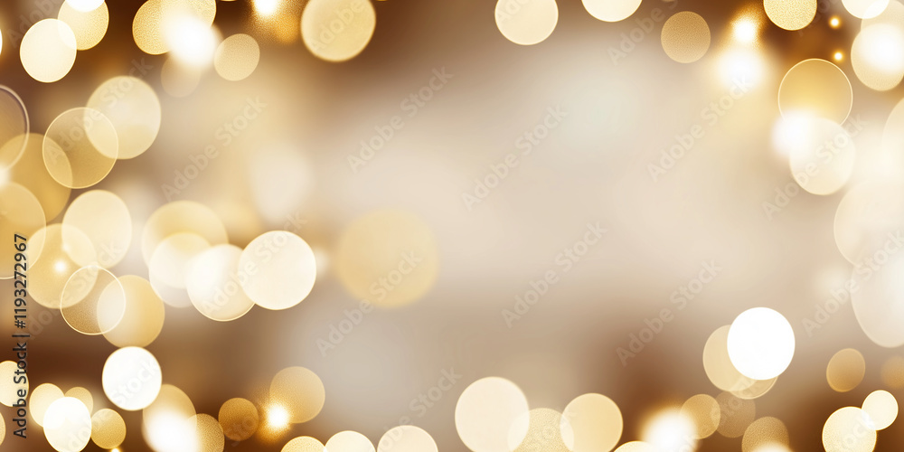 Poster golden bokeh lights creating festive christmas background design
