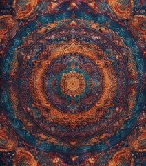 Obraz premium Abstract colorful mandala-inspired pattern background, mandalas, colorful designs, creative style