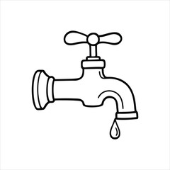 Water Tap Drip Icon Vector Design