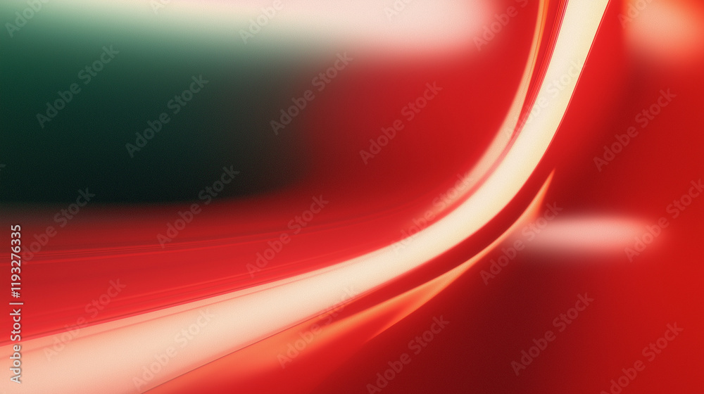 Poster abstract red and green background with flowing light trails