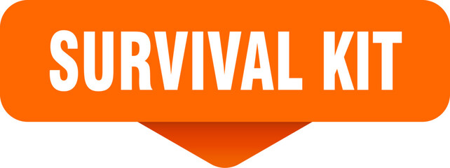 survival kit sticker. survival kit sign on transparent background