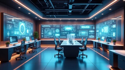 Modern High-Tech Office Workspace