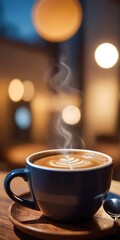 Coffee in the morning, hot coffee background
