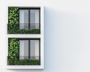 Passive house with living wall facade, passive house, vertical green design