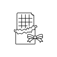 The Outline Chocolate icon is often given as a Valentine's gift.