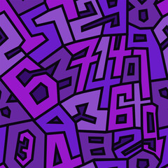 Modern abstract number pattern background