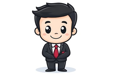 Smiling Boy in Suit Illustration4