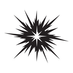 Fototapeta premium explosion icon silhouette vector illustration