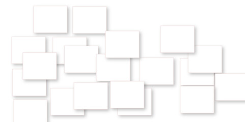 Simple Square cube box plate board on white wall background. 3d rendering. Multiple Horizontal Business Card Modern Mockup for Branding Presentation, Corporate Identity, Advertising, Graphic design.