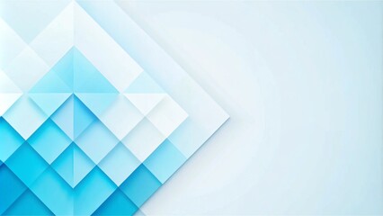 Obraz premium Elegant Sky Blue Abstract Background with Geometric Layers for Modern Presentations