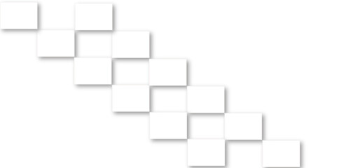 Simple Square cube box plate board on white wall background. 3d rendering. Multiple Horizontal Business Card Modern Mockup for Branding Presentation, Corporate Identity, Advertising, Graphic design.