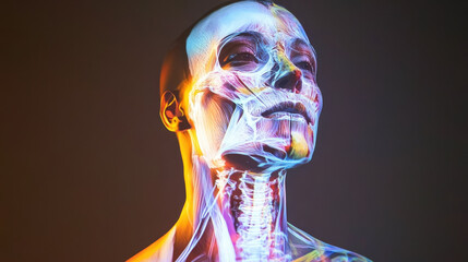 Futuristic human anatomy digital art portrait