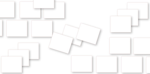 Simple Square cube box plate board on white wall background. 3d rendering. Multiple Horizontal Business Card Modern Mockup for Branding Presentation, Corporate Identity, Advertising, Graphic design.