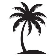 Palm tree silhouette vector illustration