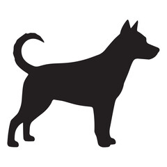 Dog silhouette vector illustration