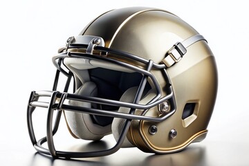 Naklejka premium American Football Helmet Isolated on White Background - Sport Equipment, Game Day, Gridiron, Tackle, Protective Gear