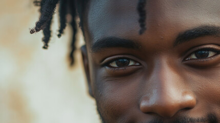 afro american eyes close up 