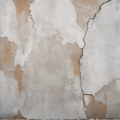 Cement walls have cracked patterns and white backgrounds for tile design, wallpaper, mobile display, computer display, website background, etc.