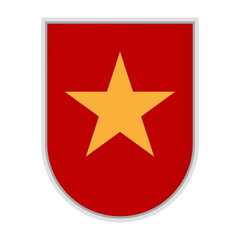 Vietnam national flag shield Badge 