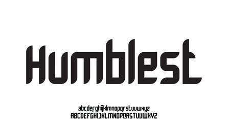 Humblest Abstract technology science alphabet lowercase font. digital space typography vector illustration design