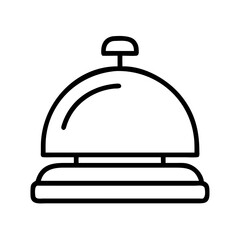 customer service bell icon, customer service bell line art - simple line art of customer service bell, perfect for customer service bell logos and icons and themed design