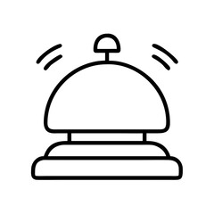 customer service bell icon, customer service bell line art - simple line art of customer service bell, perfect for customer service bell logos and icons and themed design