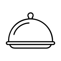 fine dining cloche covered dish icon