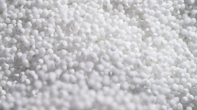 Macro video of tapioca pearl or sago on rotating disc. Close up video of Sabudana.
