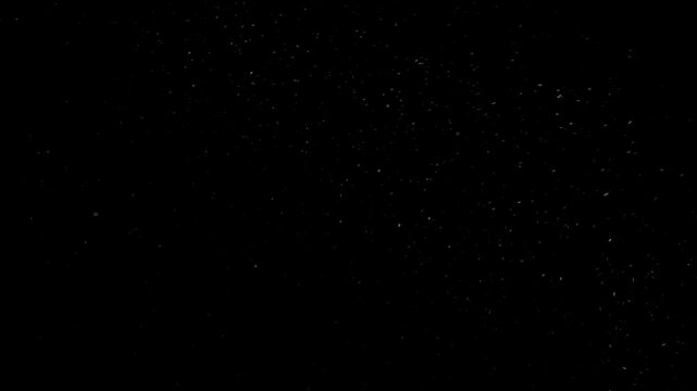 Dust Particles Floating On Black Background	
