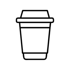 takeout coffee cup icon, takeout coffee cup line art - simple line art of takeout coffee cup, perfect for takeout coffee cup logos and icons and themed design