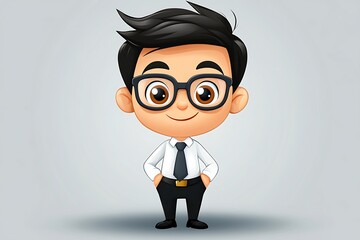 Cute Cartoon Businessman Character Design