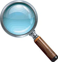 magnifying glass isolated on white