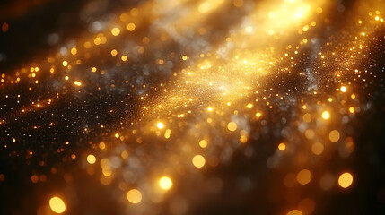 Obraz premium Golden Glitter and Sparkle Abstract Background Texture