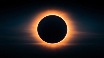 Annular solar eclipse, sun, moon, celestial event, cosmic phenomenon, bright ring of fire.