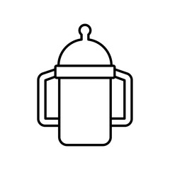 baby sippy icon Flat illustration sign