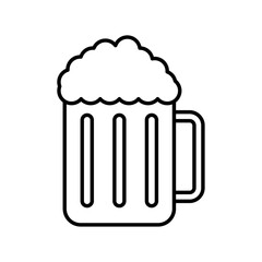 beer mug icon Flat illustration sign