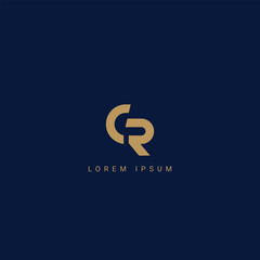 Initial letter CR, RC modern monogram and elegant logo design, premium logo on luxury background
