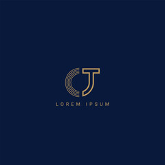 Initial letter CT, TC modern monogram and elegant logo design, premium logo on luxury background