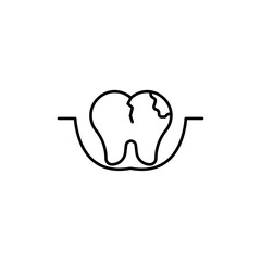 Cavities icon Flat illustration sign