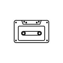 Obraz premium Cassette tape icon Flat illustration sign