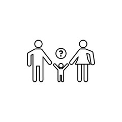 Child custody icon Flat illustration sign