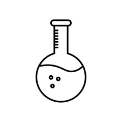 Chemical flask icon Flat illustration sign