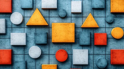 Abstract geometric shapes pattern background.