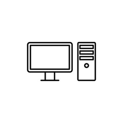 Computer Technology icon Flat illustration sign
