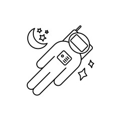 Cosmonaut icon Flat illustration sign