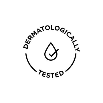 dermatologically tested icon Flat illustration sign